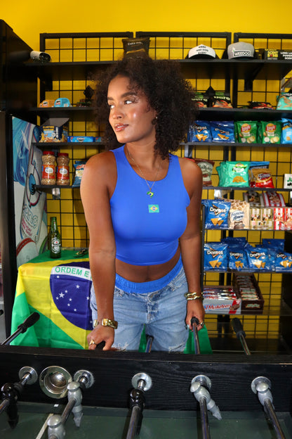 Brasil Blue Tank Top